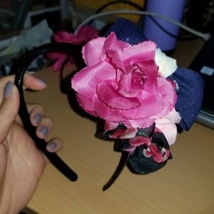 Blue Bowtie/Flower Headband
